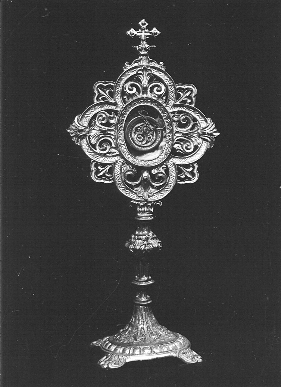 reliquiario - a ostensorio, opera isolata - bottega lombarda (secc. XIX/ XX)