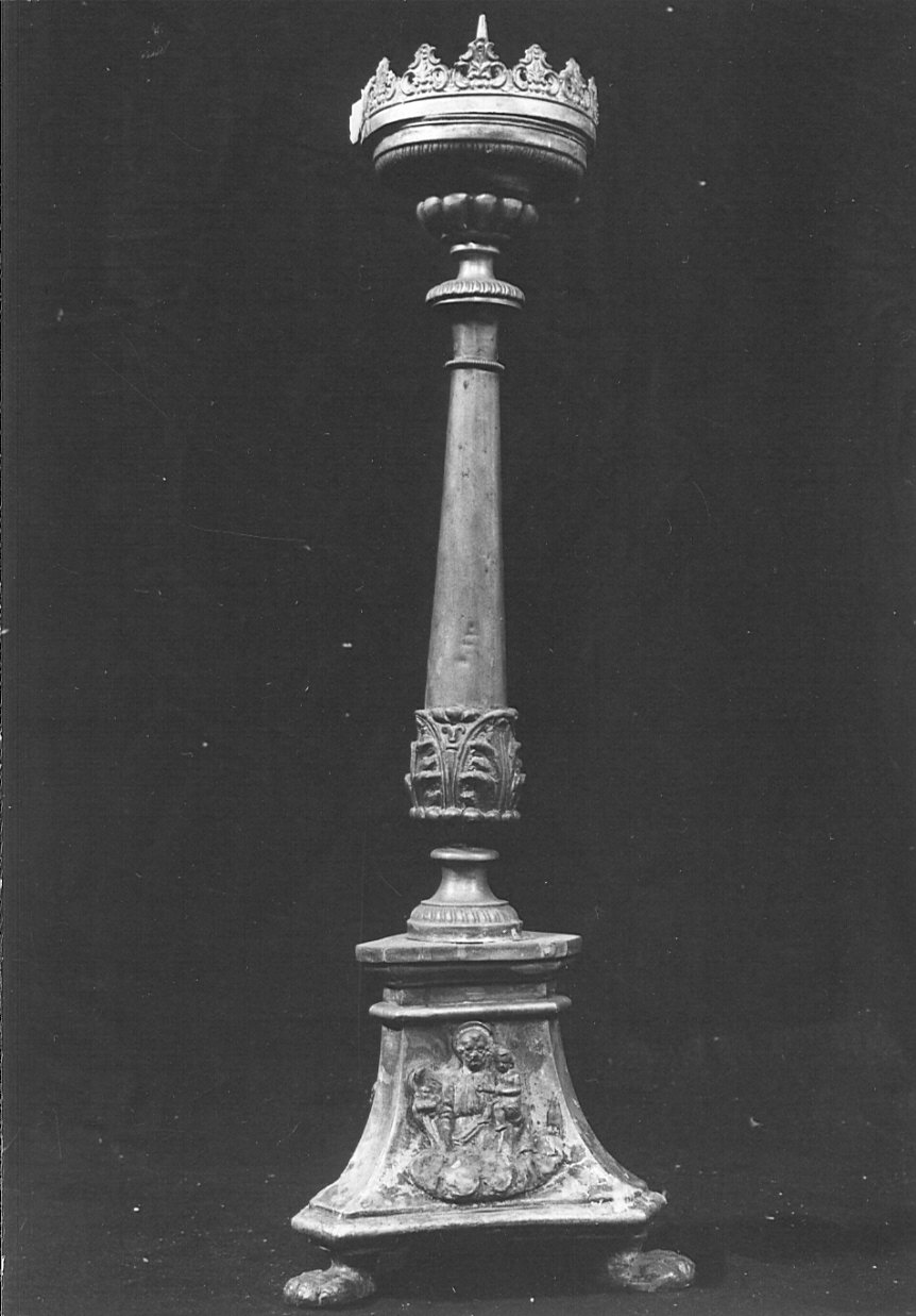 candeliere, opera isolata - bottega lombarda (sec. XIX)