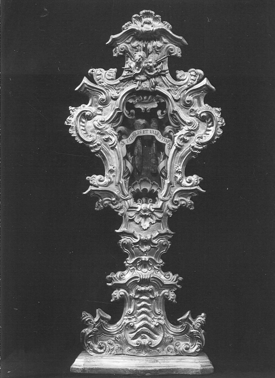 reliquiario - a ostensorio, coppia - bottega lombarda (sec. XVIII)