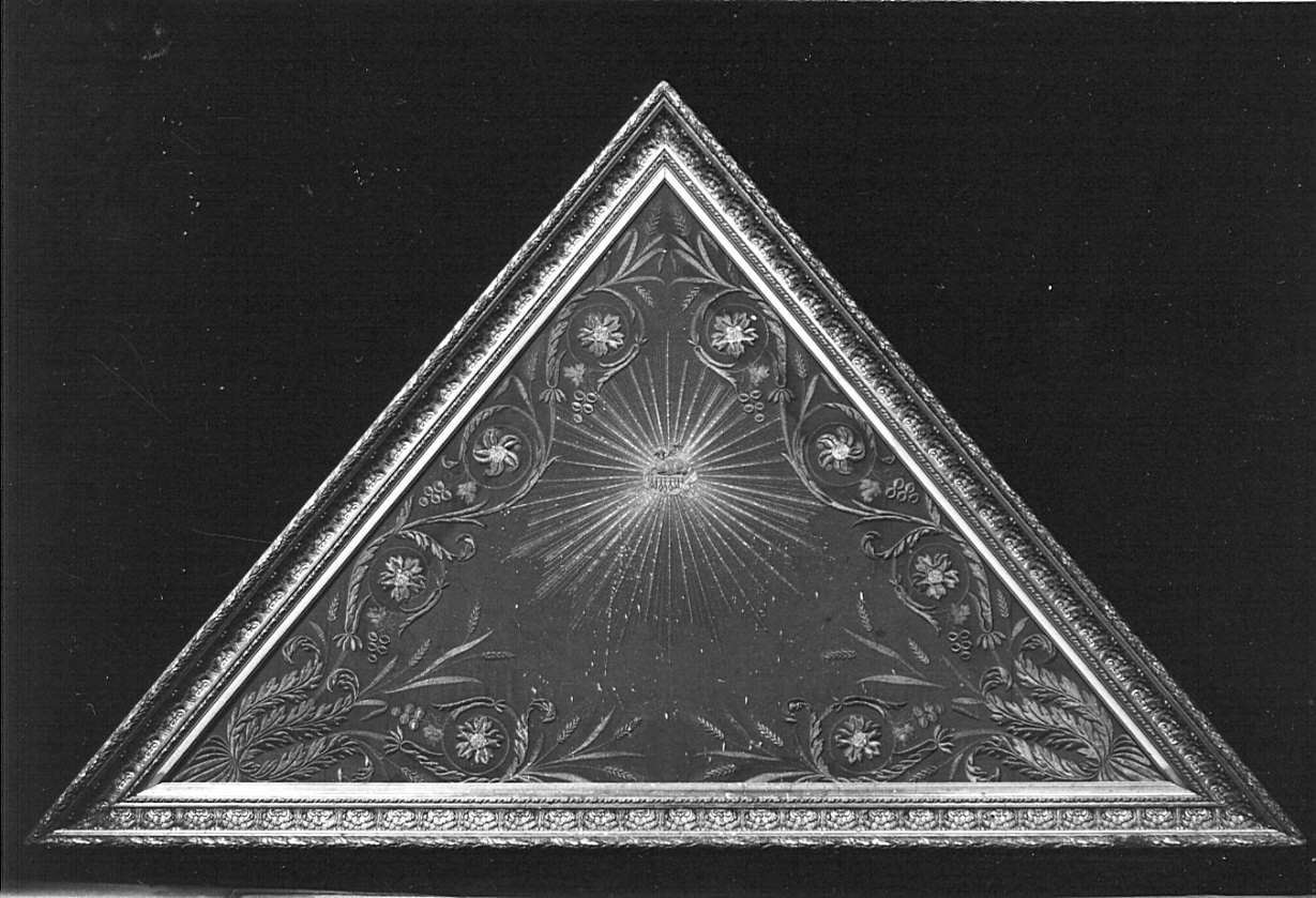 triangolo per esposizione eucaristica, opera isolata - manifattura lombarda (secc. XIX/ XX)