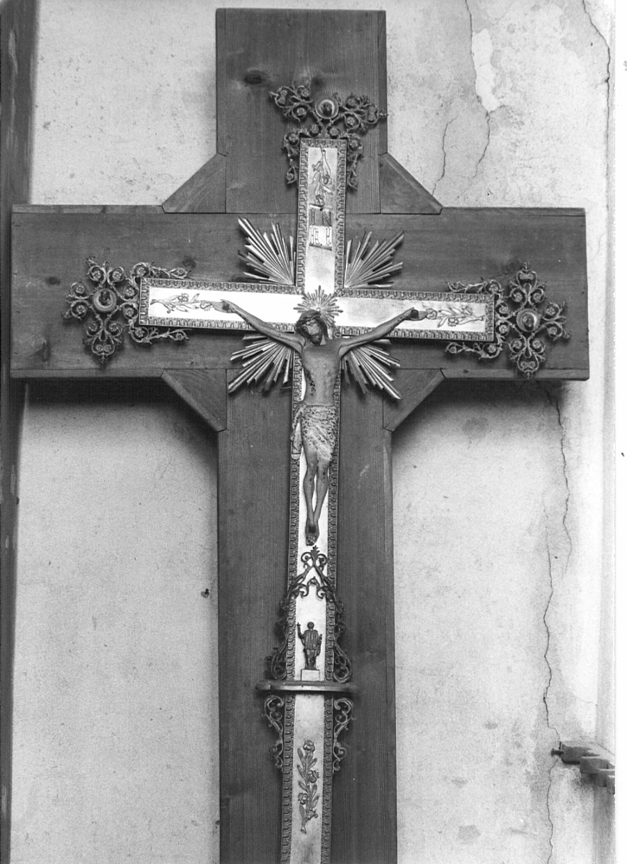 croce processionale, opera isolata - bottega lombarda (fine/inizio secc. XIX/ XX)