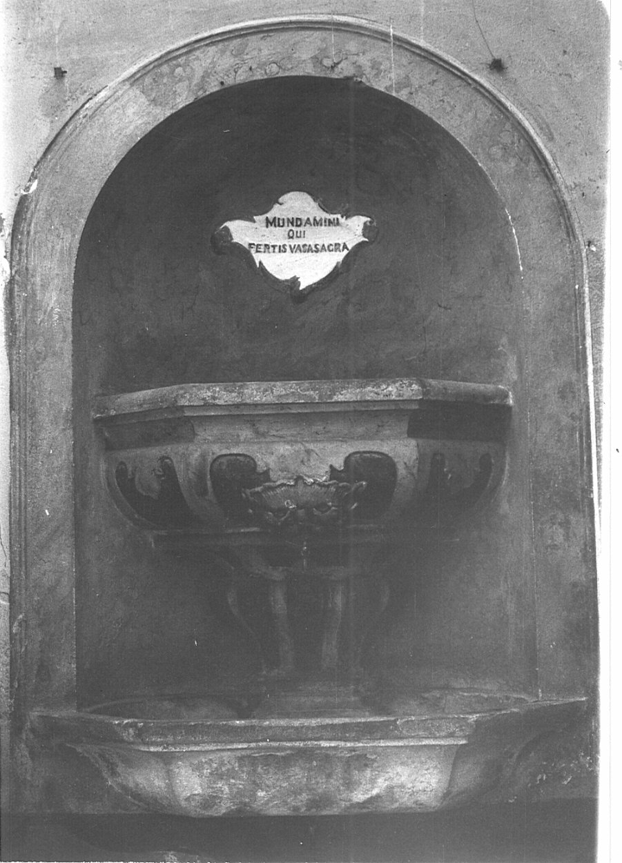 lavabo da sacrestia, opera isolata - bottega lombarda (sec. XVIII)