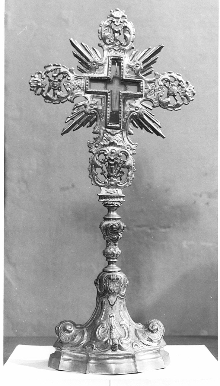 stauroteca, opera isolata - bottega lombarda (seconda metà sec. XIX)