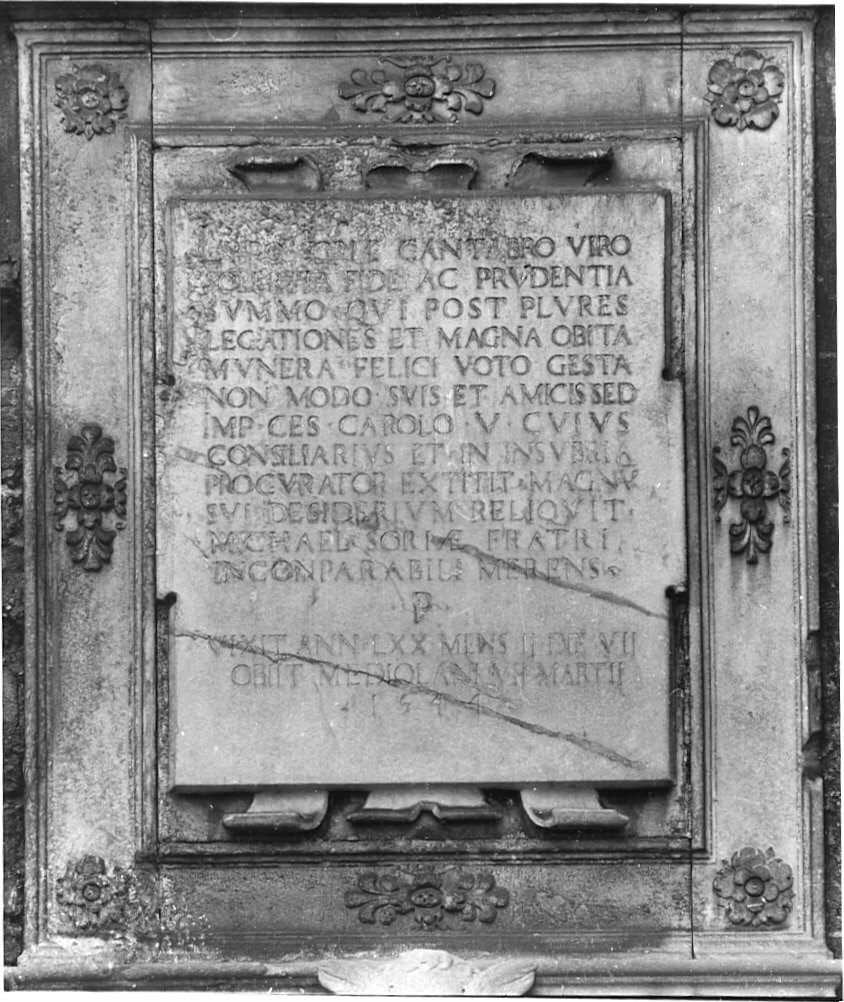 lapide di Della Porta Giovanni Giacomo (sec. XVI)