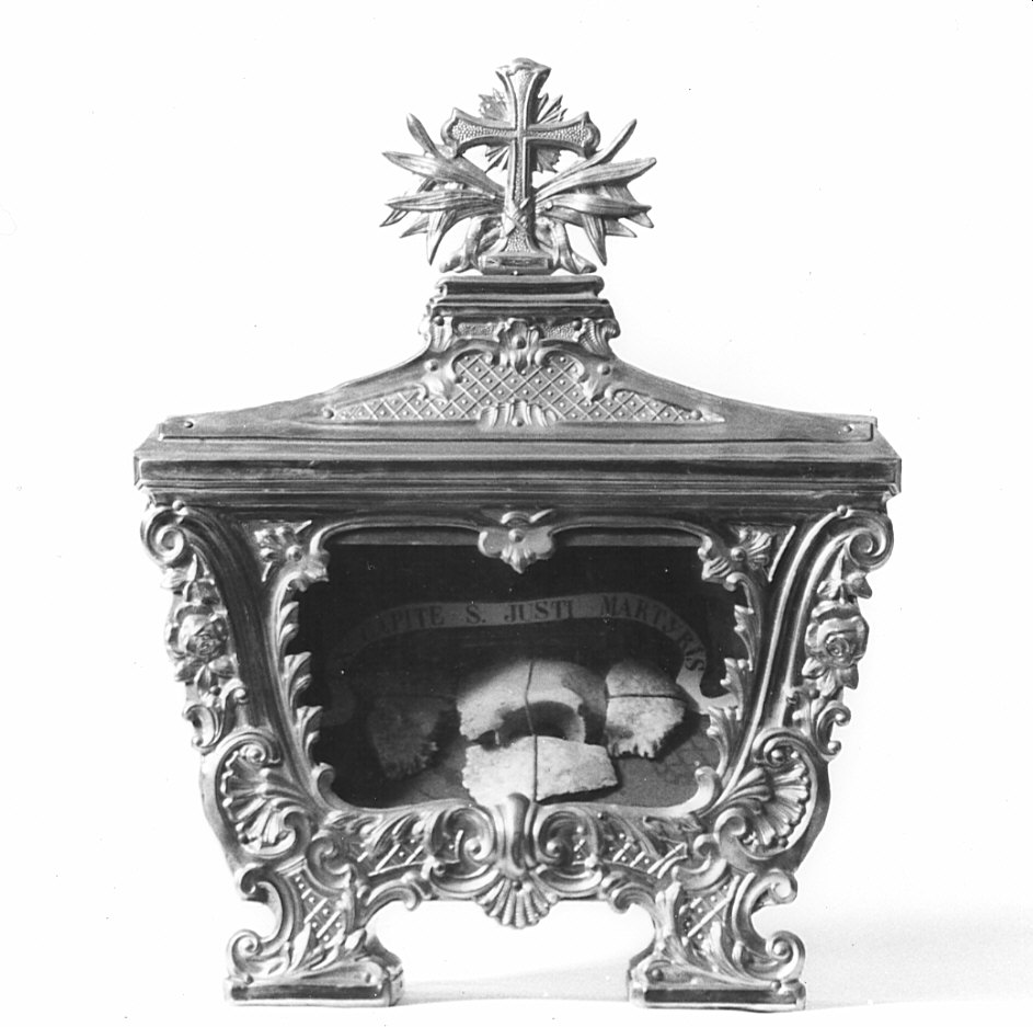 reliquiario a teca, serie - bottega lombarda (sec. XX)