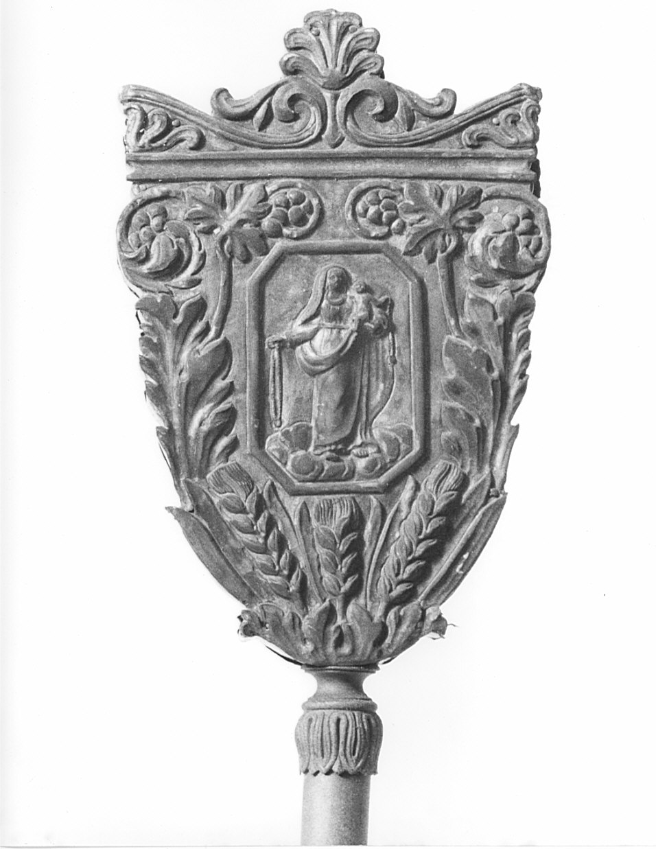 mazza processionale, coppia - bottega lombarda (sec. XIX)