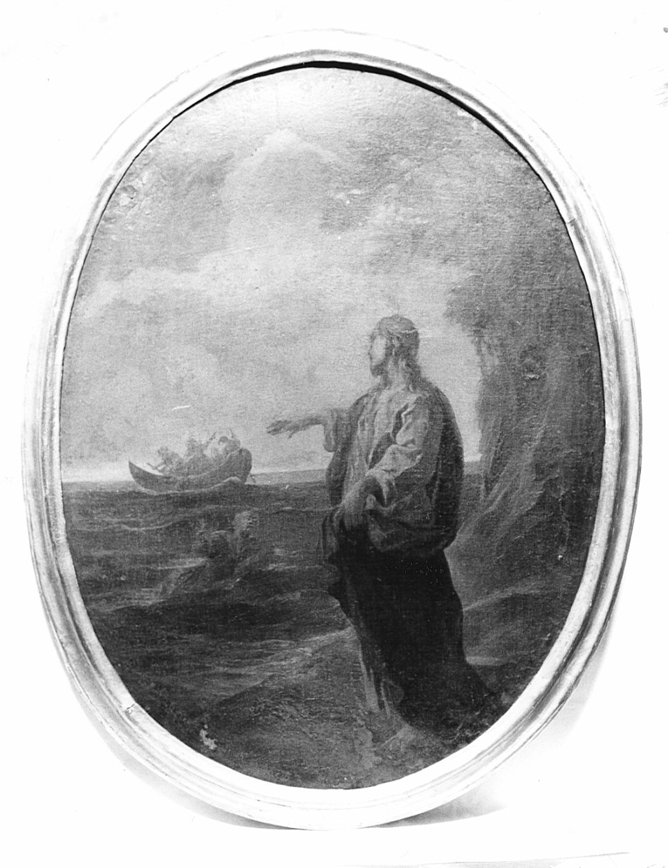 San Pietro salvato dalle acque (dipinto, pendant) - ambito lombardo (sec. XVIII)