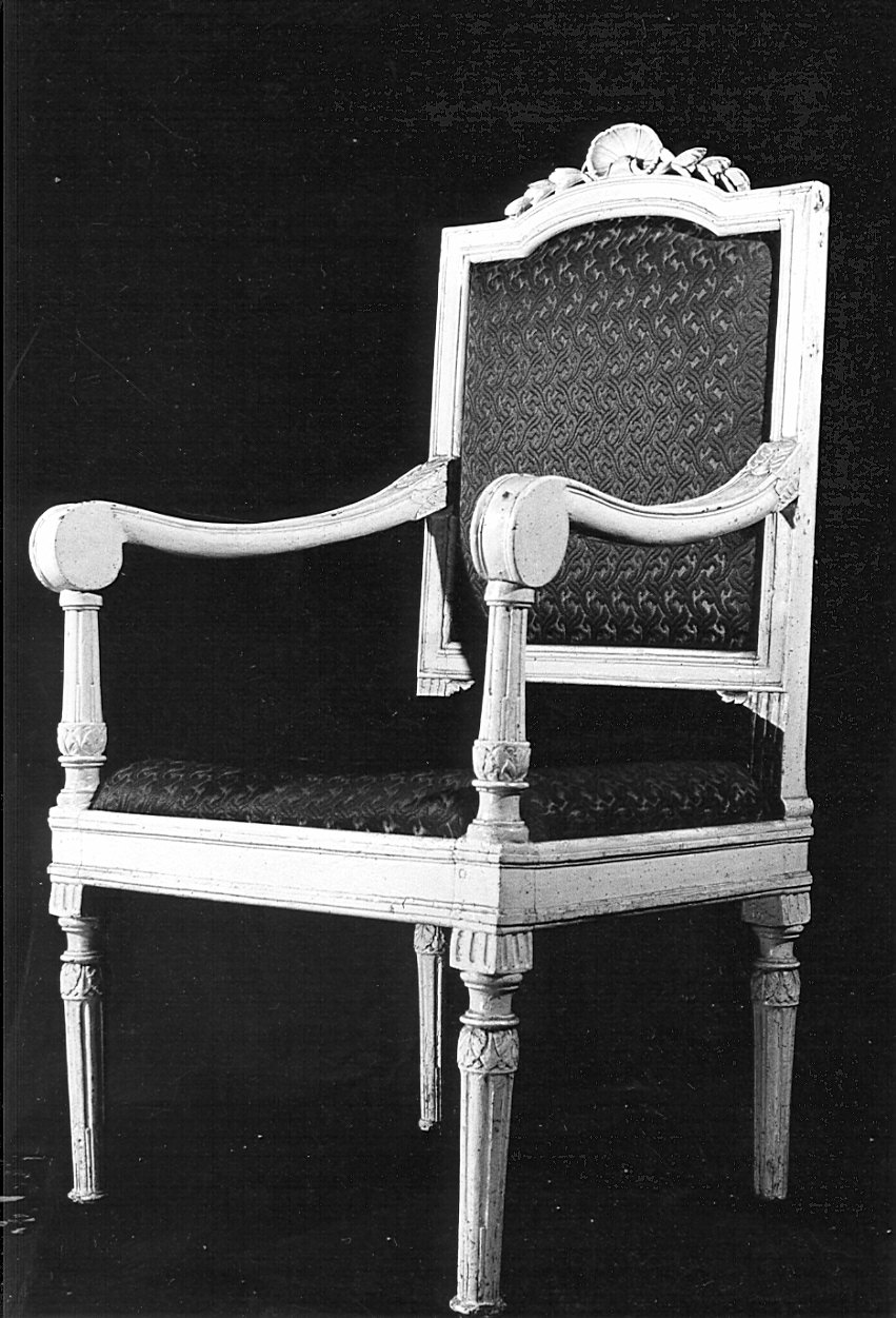 sedia, opera isolata - bottega lombarda (fine/inizio secc. XVIII/ XIX)