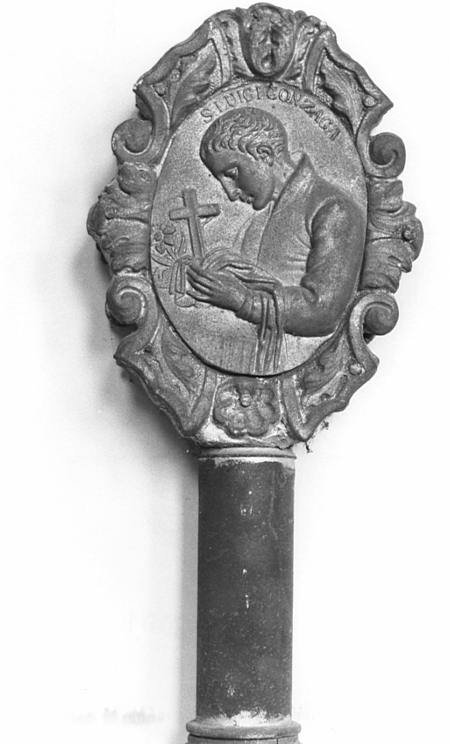 mazza processionale, opera isolata - bottega lombarda (prima metà sec. XIX)