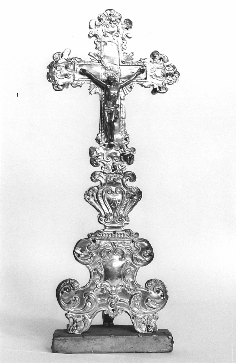 croce d'altare, opera isolata - bottega lombarda (sec. XVIII)