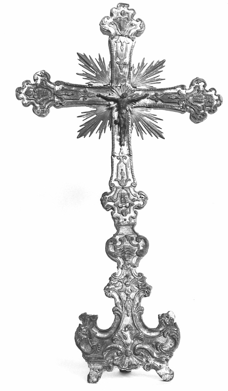 croce d'altare, opera isolata - bottega lombarda (sec. XVIII)
