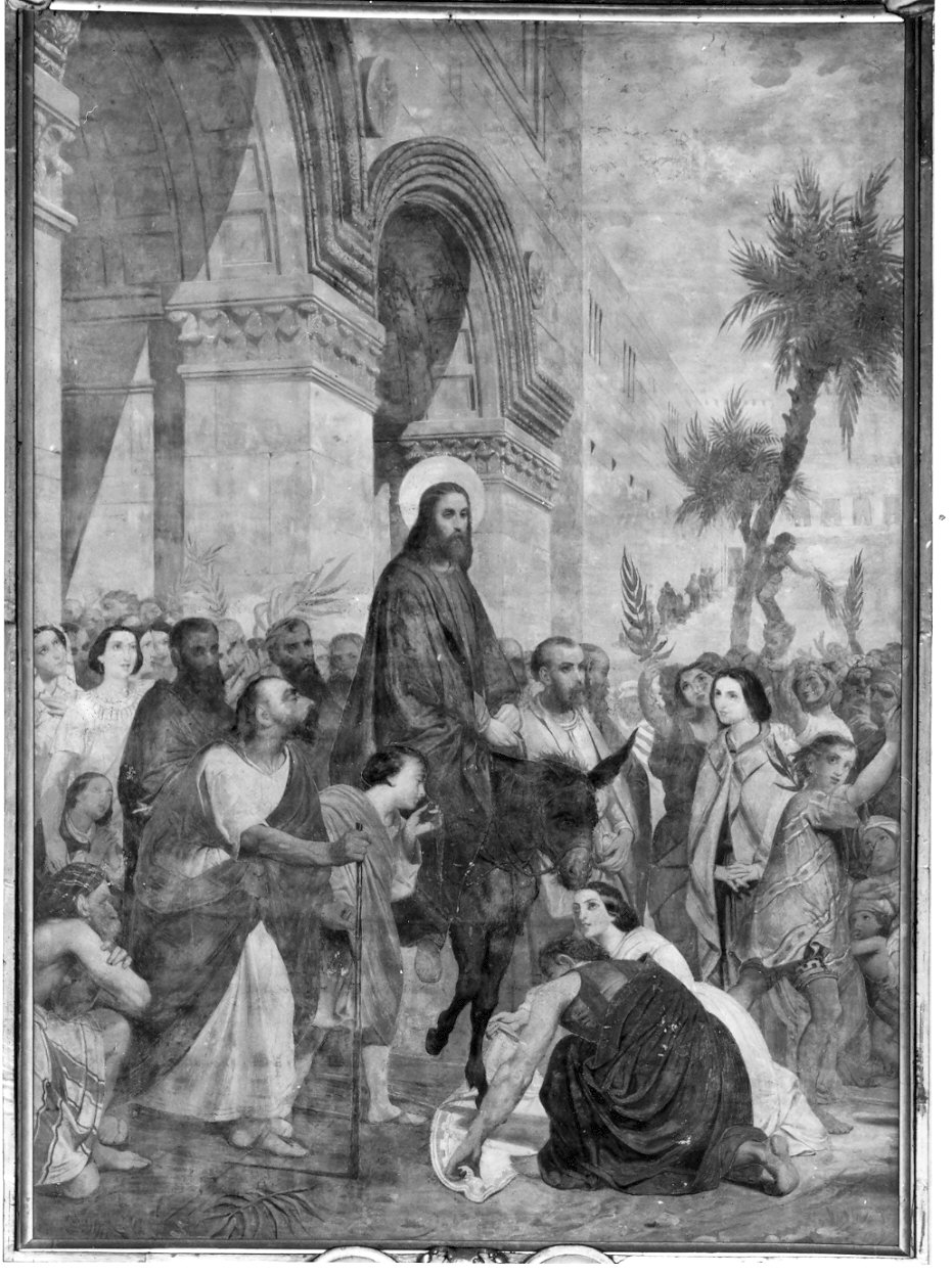 ingresso trionfale di Gesù a Gerusalemme (dipinto) di Conconi Mauro (sec. XIX)