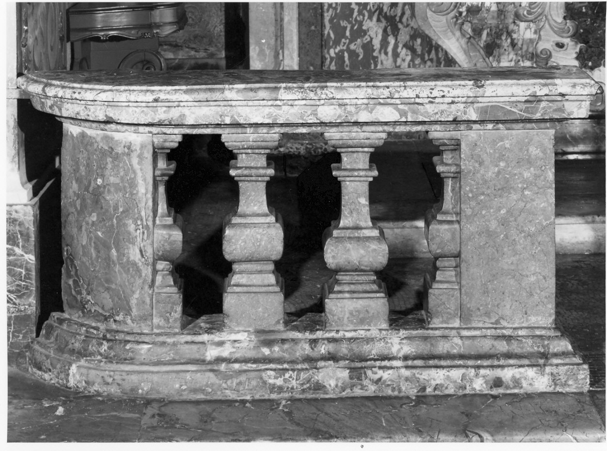 balaustrata - bottega lombarda (fine/inizio secc. XVIII/ XIX)