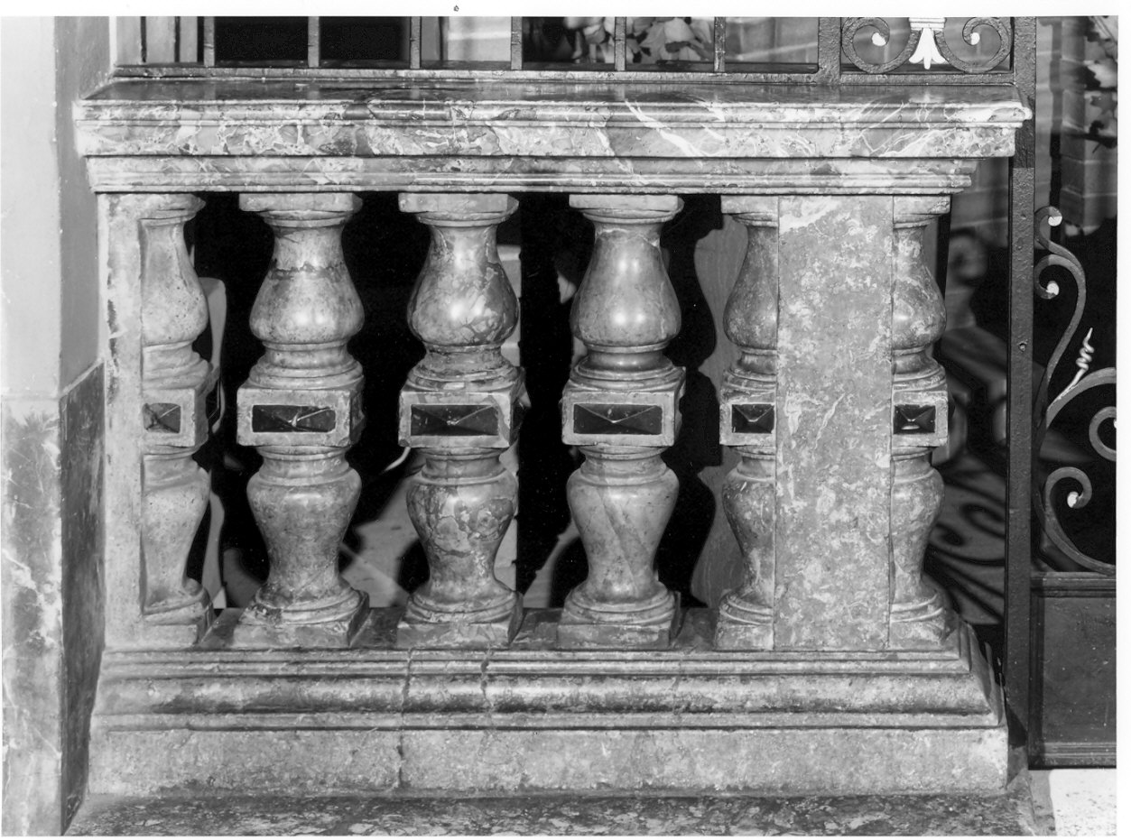 balaustrata - bottega lombarda (fine/inizio secc. XVIII/ XIX)