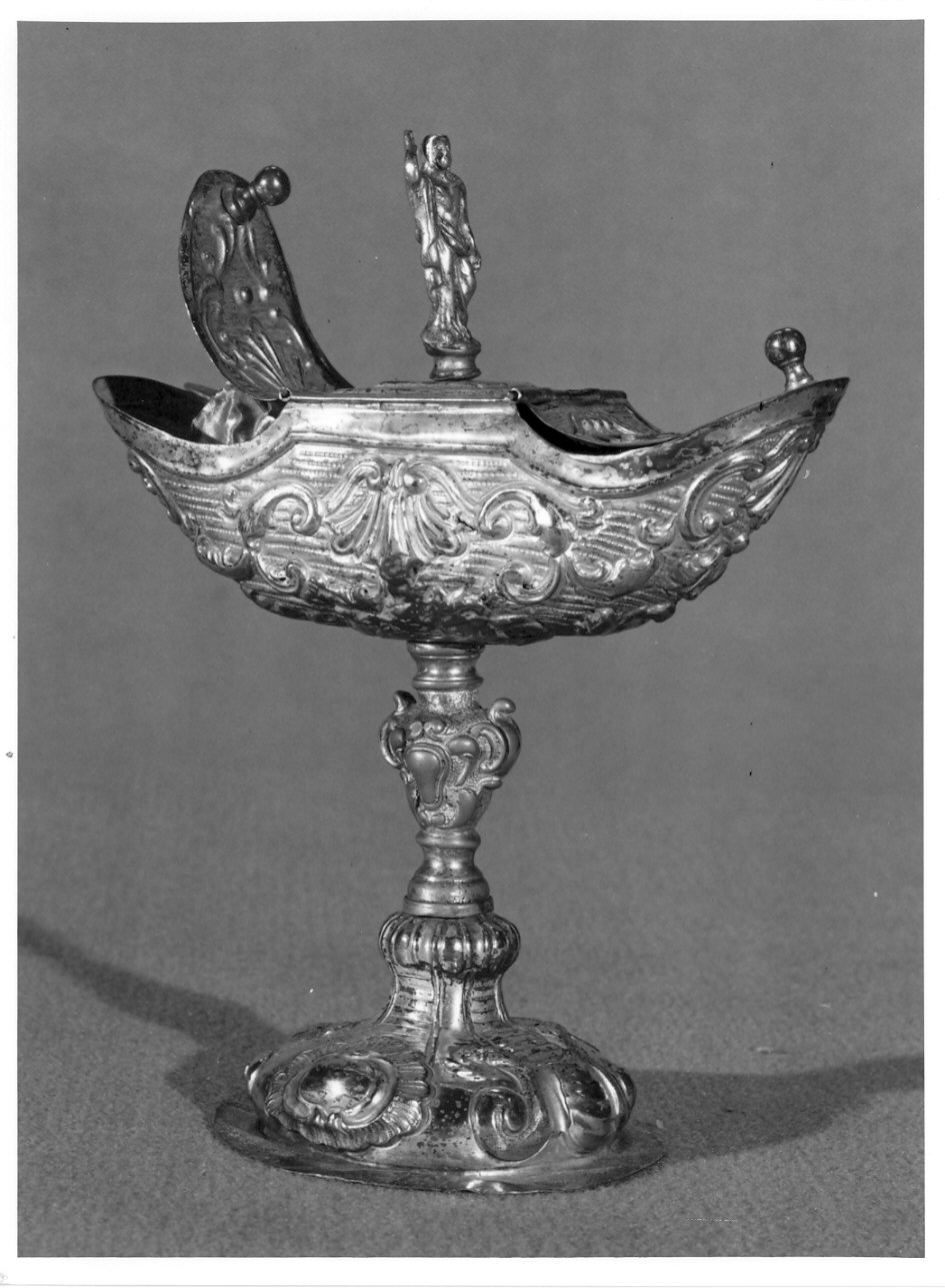 navicella portaincenso, opera isolata - bottega lombarda (sec. XVIII)