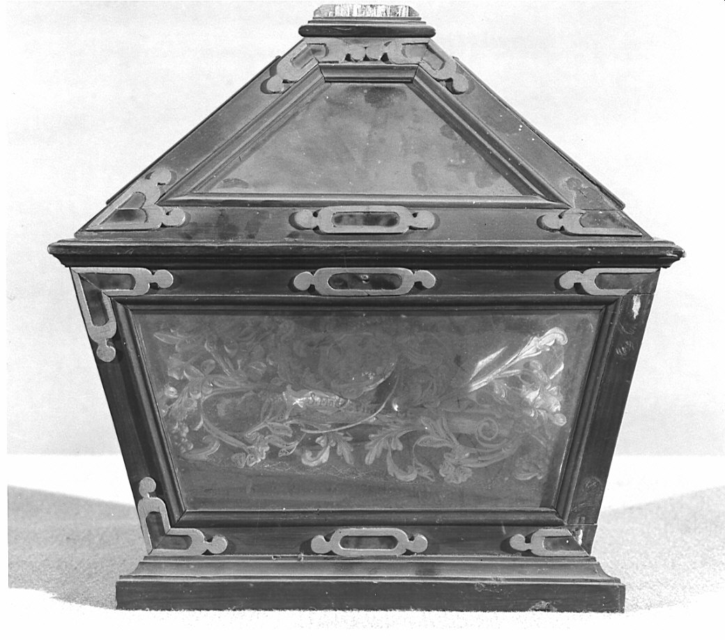 reliquiario a teca - a cassetta, serie - bottega lombarda (sec. XIX)