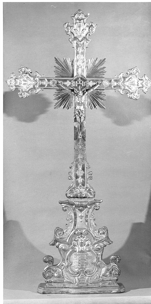 croce d'altare, opera isolata - bottega lombarda (secc. XVIII/ XIX)