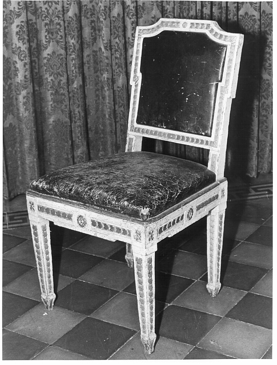 sedia, opera isolata - bottega lombarda (fine sec. XIX)