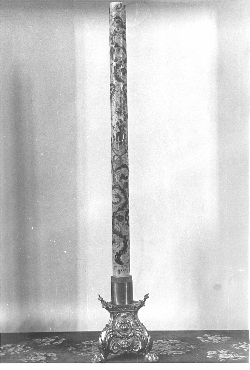 base per il cero pasquale, opera isolata - bottega lombarda (sec. XX)