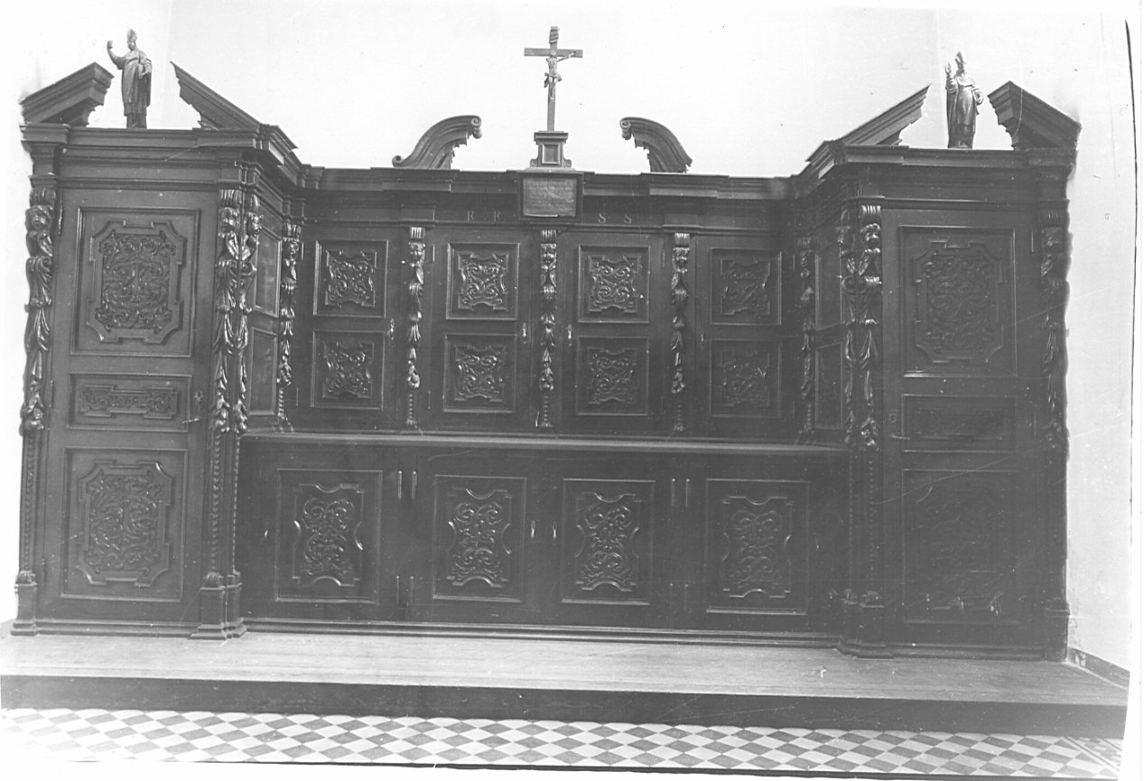 armadio da sacrestia, opera isolata - bottega lombarda (sec. XVII, sec. XX)