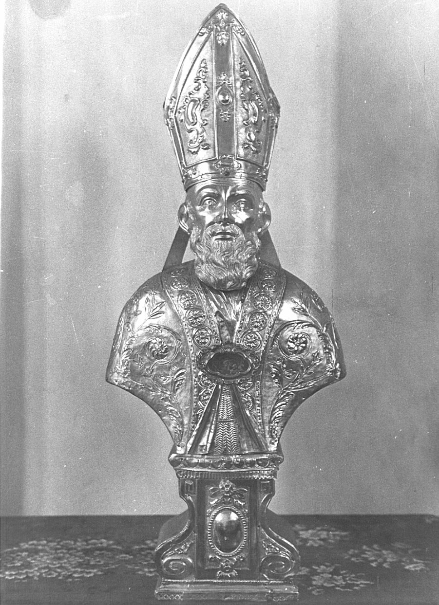 Sant'Agostino (reliquiario - a busto, opera isolata) - bottega lombarda (fine/inizio secc. XVIII/ XIX)