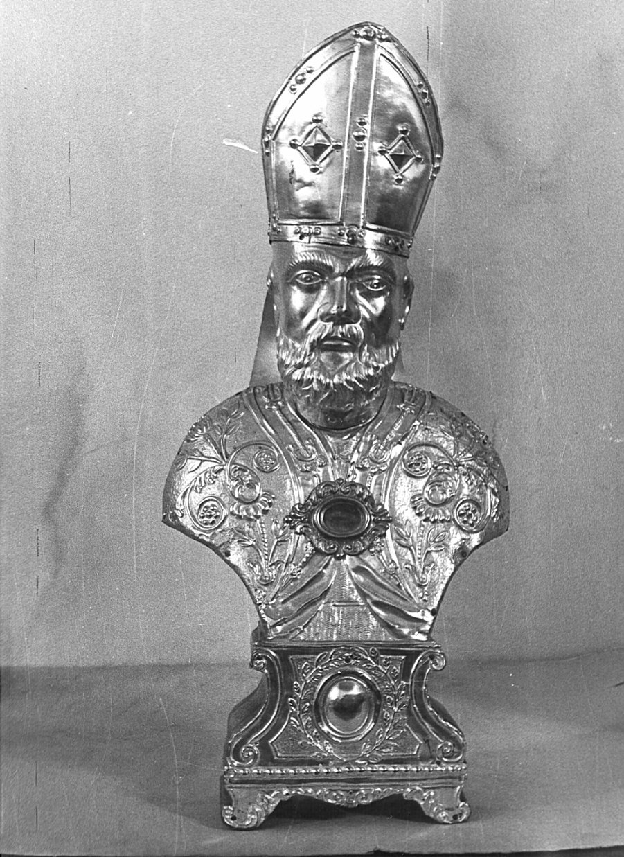 Sant'Agostino (reliquiario - a busto, opera isolata) - bottega lombarda (sec. XVIII)