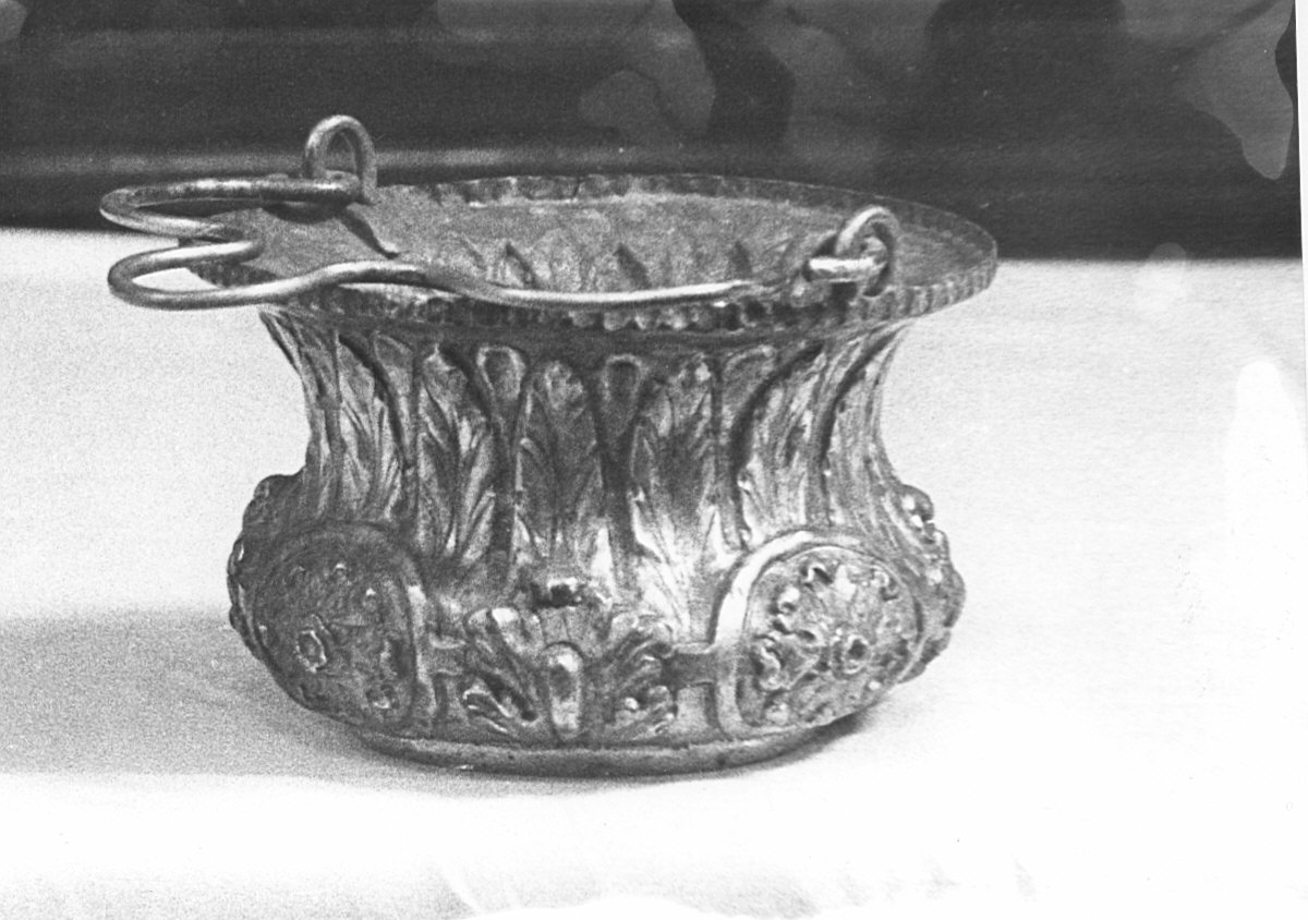 secchiello per l'acqua benedetta, opera isolata - bottega lombarda (sec. XVIII)