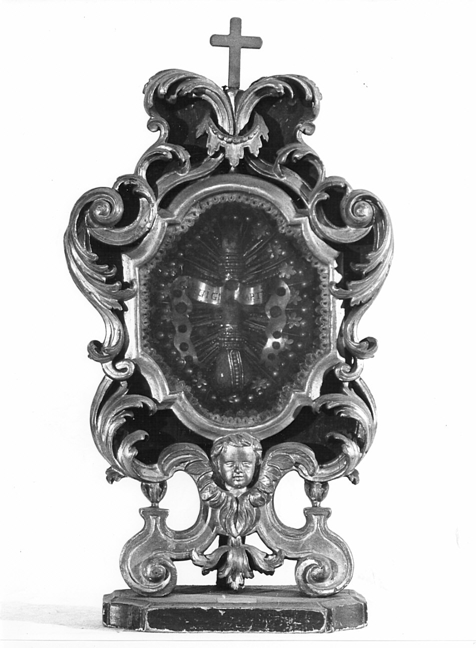 reliquiario - a ostensorio, serie - bottega lombarda (fine/inizio secc. XVII/ XVIII)
