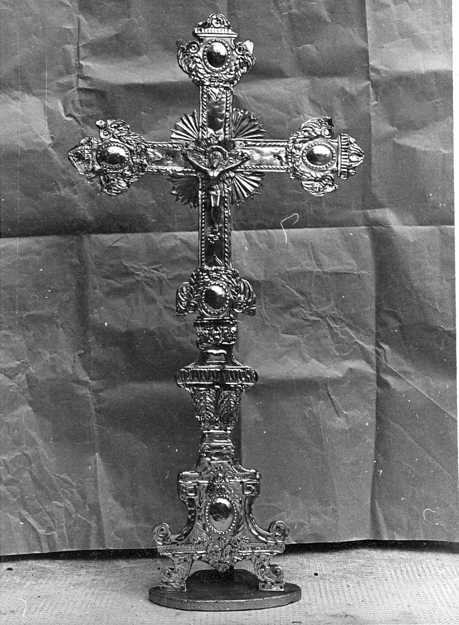 croce d'altare, opera isolata - bottega lombarda (fine/inizio secc. XVIII/ XIX)