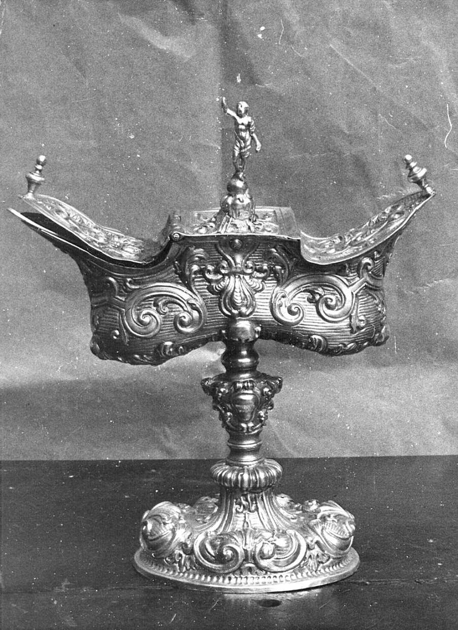 navicella portaincenso, opera isolata - bottega lombarda (fine/inizio secc. XVIII/ XIX)