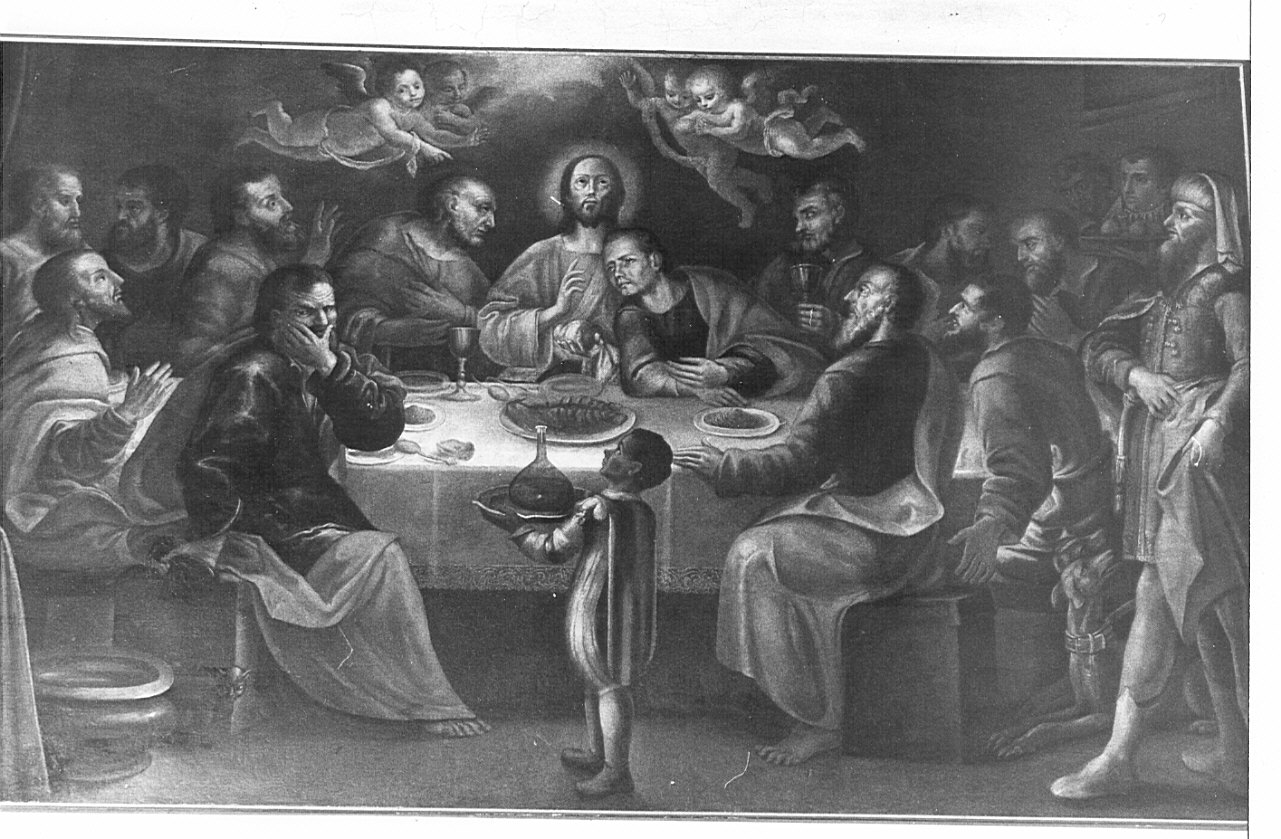 ultima cena (dipinto, opera isolata) - ambito lombardo (secc. XVI/ XVII)