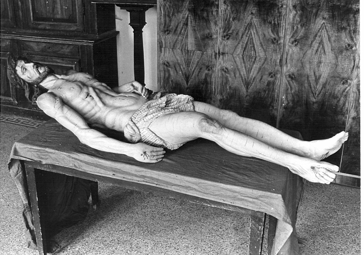 Cristo morto (statua, opera isolata) - bottega lombarda (inizio sec. XVIII)