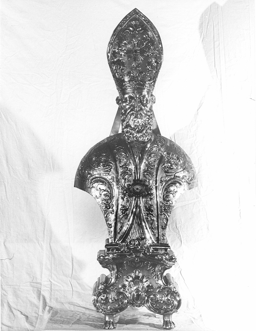 reliquiario - a busto, opera isolata - bottega lombarda (fine/inizio secc. XVIII/ XIX)