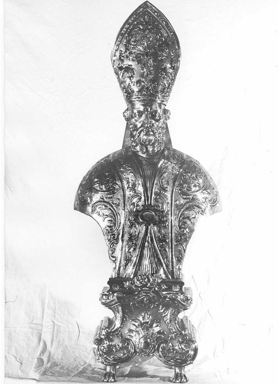 reliquiario - a busto, opera isolata - bottega lombarda (fine/inizio secc. XVIII/ XIX)