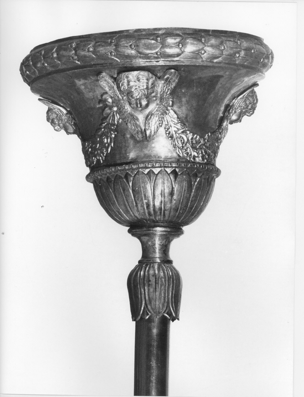 candelabro portatile, serie - bottega lombarda (secc. XVIII/ XIX)