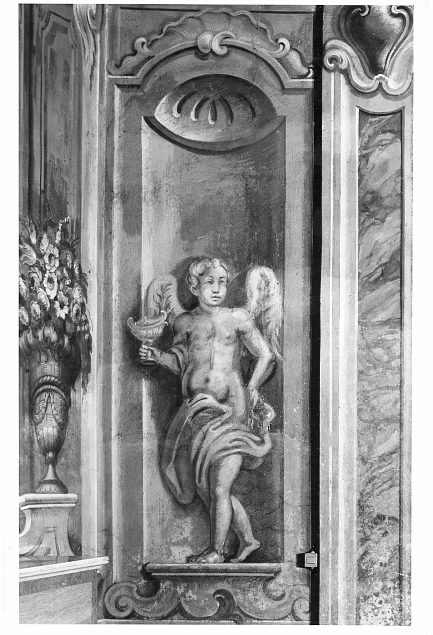 angelo con navicella (dipinto, opera isolata) - ambito lombardo (sec. XVIII)