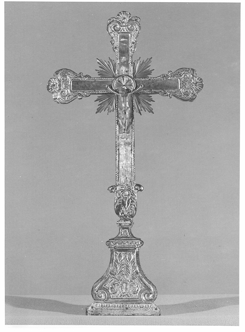 croce d'altare, opera isolata - bottega lombarda (fine/inizio secc. XVIII/ XIX)