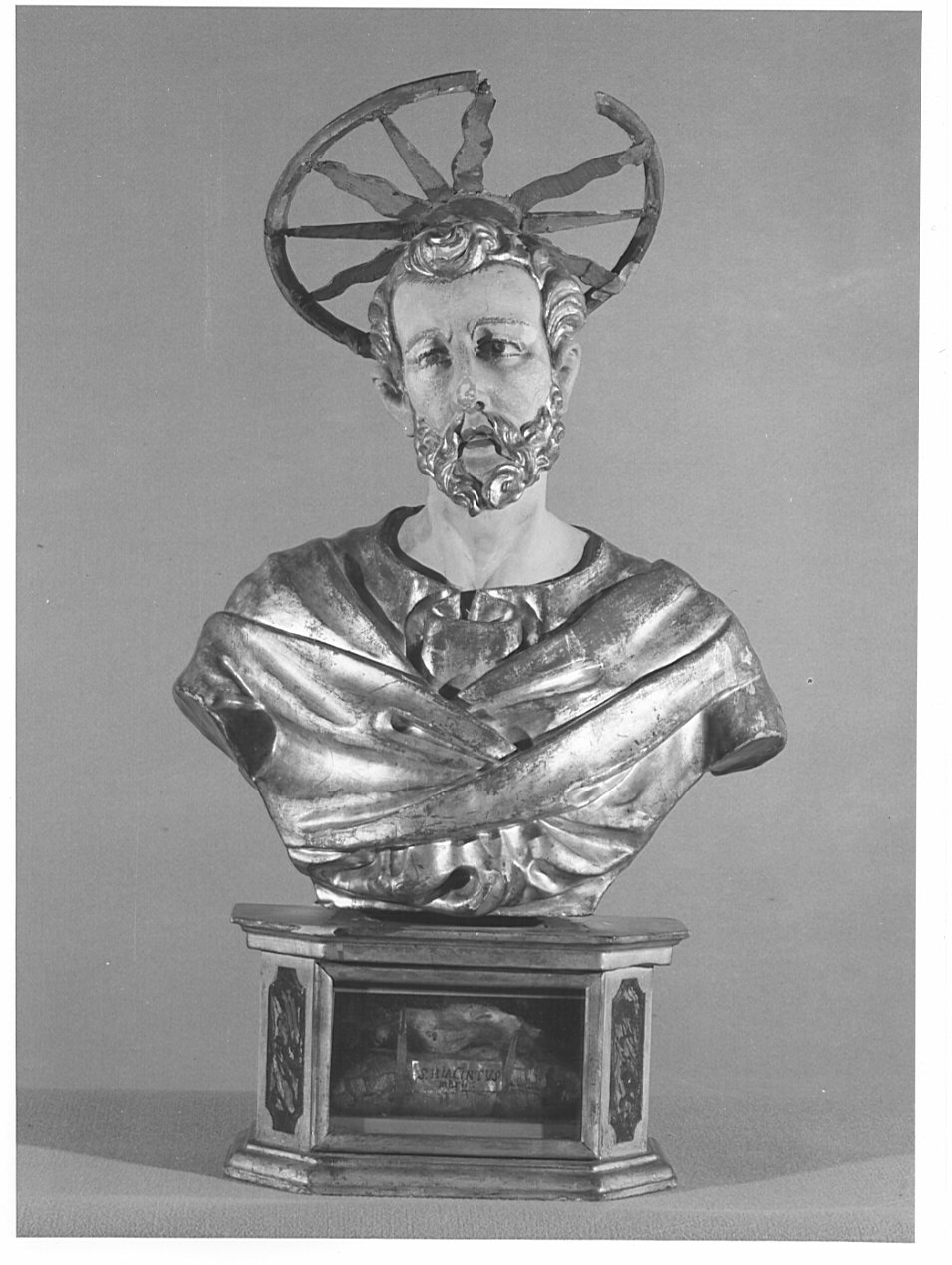 reliquiario - a busto, opera isolata - bottega lombarda (secc. XVII/ XVIII)