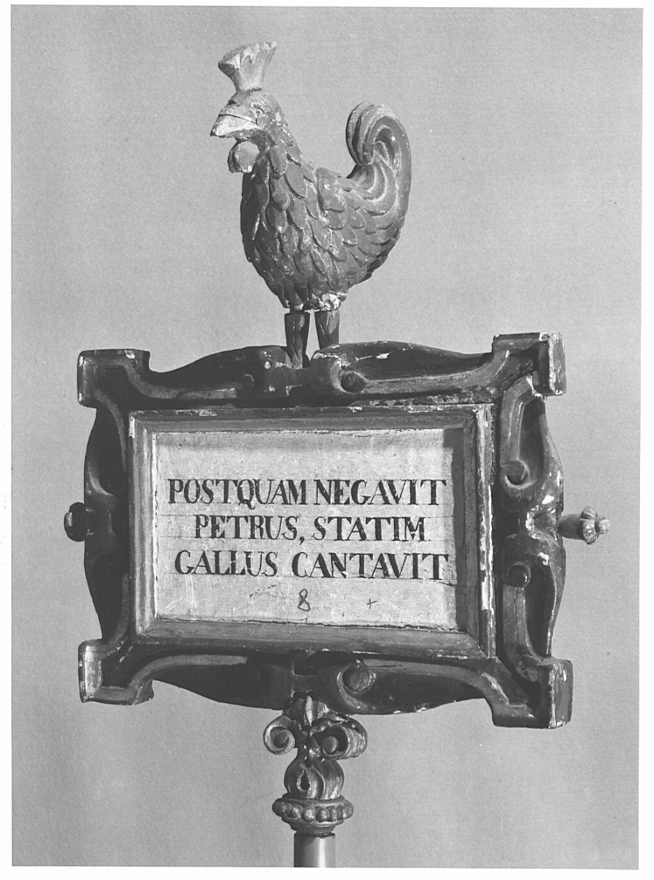 gallo (insegna, opera isolata) - bottega lombarda (sec. XVIII)