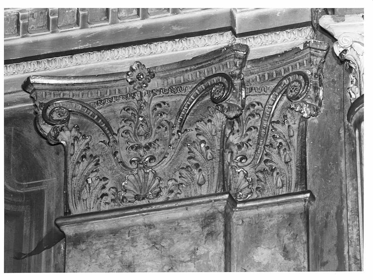 capitello di lesena, serie - bottega lombarda (sec. XVII)