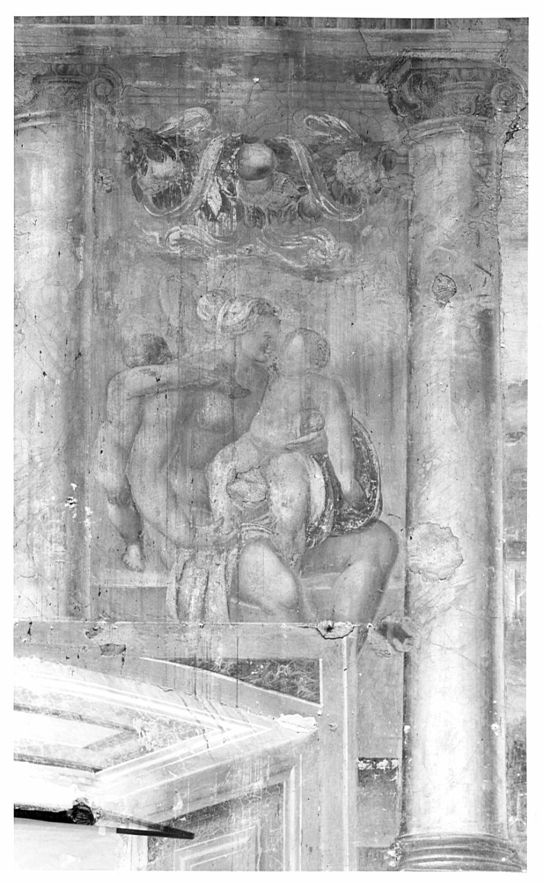 Grammatica (dipinto, elemento d'insieme) - ambito lombardo (sec. XVI)