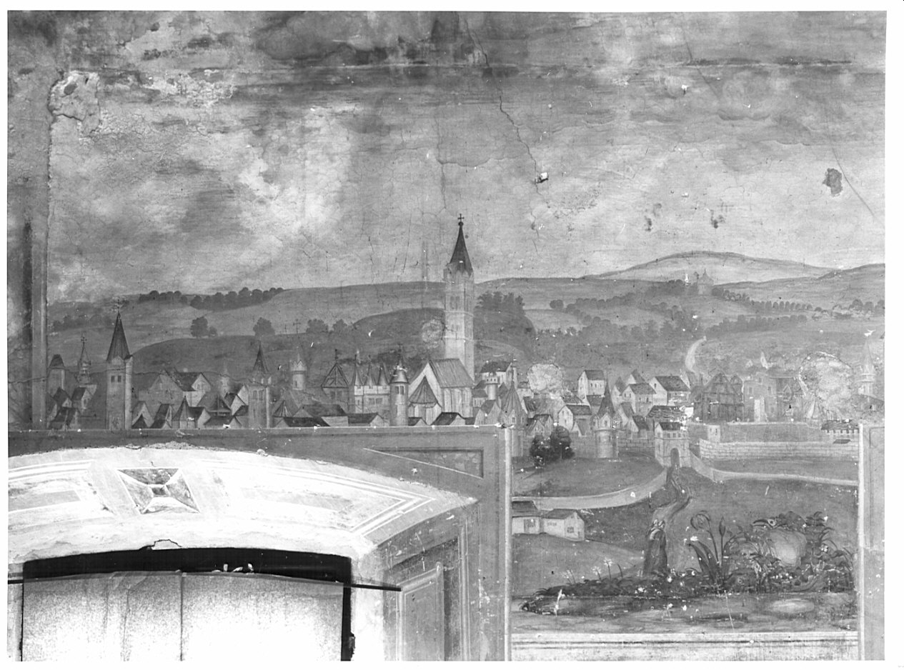 veduta di Fulda (dipinto, elemento d'insieme) - ambito lombardo (sec. XVI)