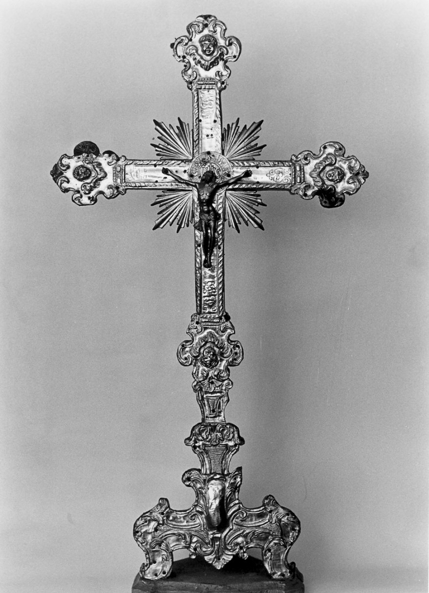 croce d'altare, opera isolata - bottega lombarda (sec. XVIII)