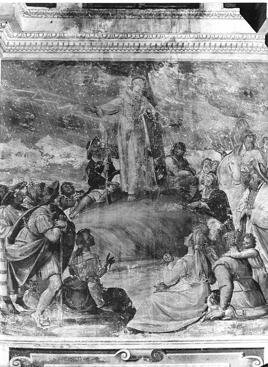 Sant'Antonio da Padova sul noce e Santi (dipinto, elemento d'insieme) di Della Rovere Giovanni Mauro detto Fiammenghino (sec. XVII)
