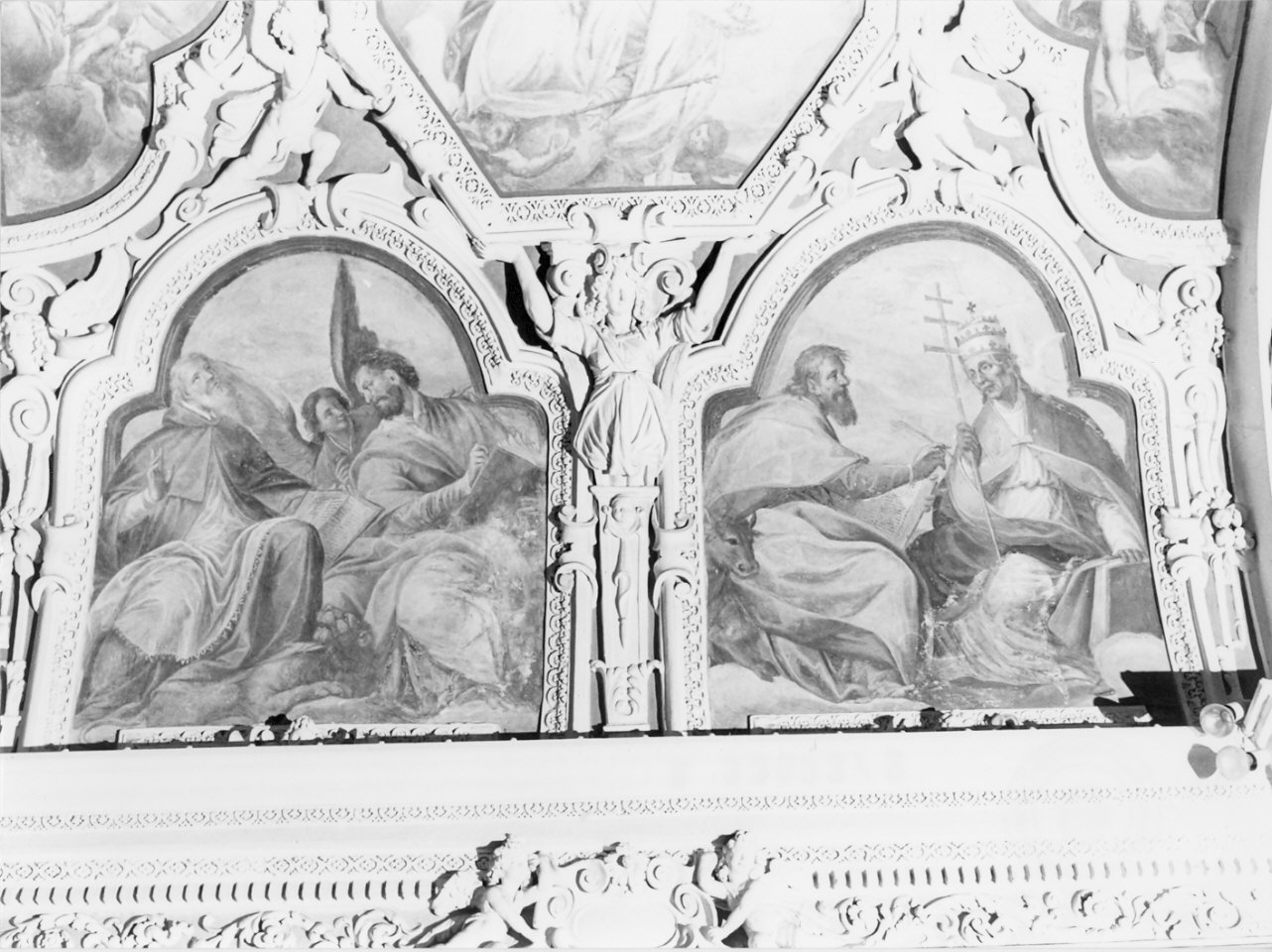 San Luca/ papa (dipinto, elemento d'insieme) di Della Rovere Giovanni Battista detto Fiammenghino, Della Rovere Giovanni Mauro detto Fiammenghino (sec. XVII)