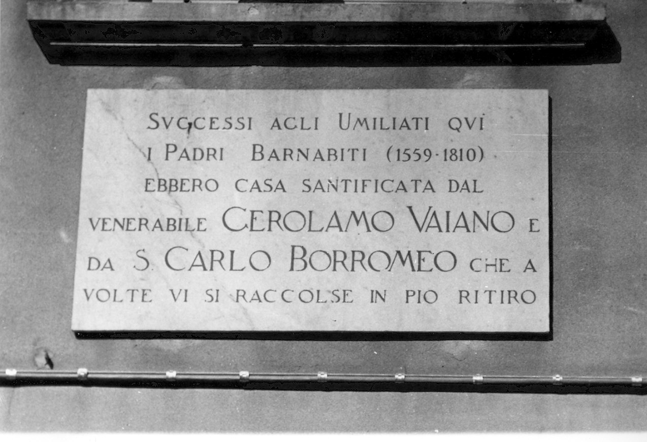 lapide commemorativa, opera isolata - bottega lombarda (secc. XIX/ XX)