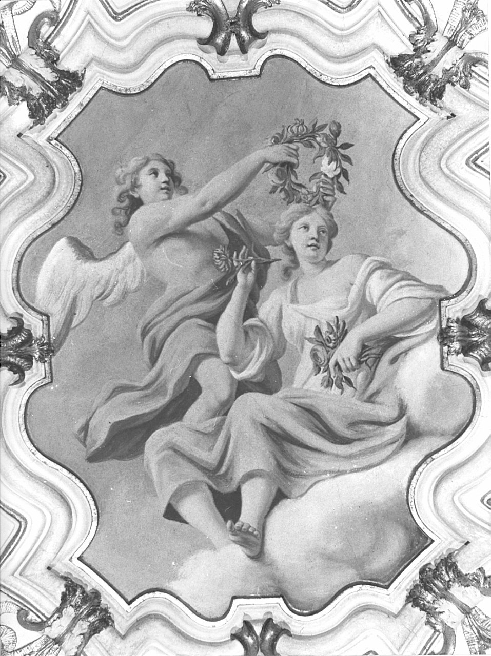 figure allegoriche femminili (dipinto, opera isolata) - ambito lombardo (sec. XVIII)