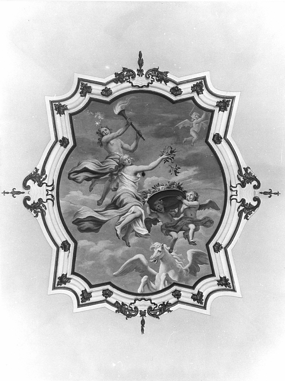 cornice a impostazione architettonica di dipinto, opera isolata - bottega lombarda (prima metà sec. XVIII)