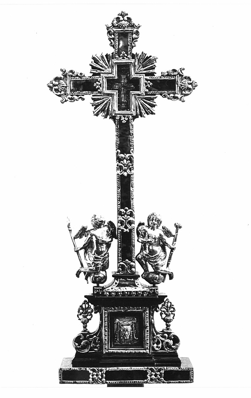 stauroteca, opera isolata - bottega lombarda (prima metà sec. XVIII)