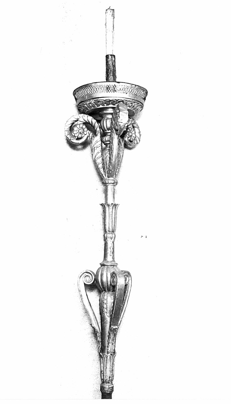 candelabro portatile, coppia - bottega lombarda (sec. XIX)